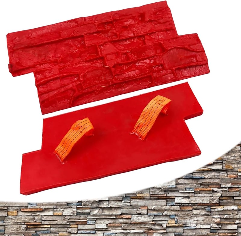 Drphiru Concrete Stamps Cement Imprint Texture Concrete Stamp Molds Decorative Granite Mat Slate Seamless Texture Stamp for Wall Floor Courtyard Park Path - Image 1